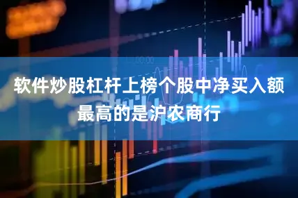 软件炒股杠杆上榜个股中净买入额最高的是沪农商行